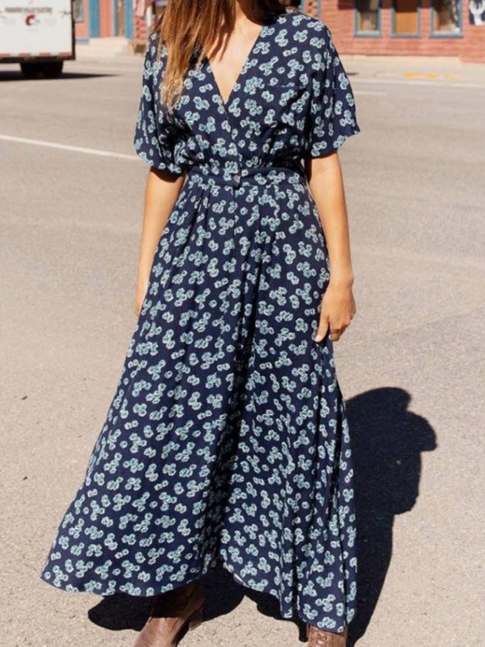 Christy Dawn Lottie Dress in Navy Bloom Size S